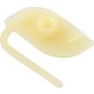 Front & Rear Door Moulding Fastener, Clip; 1" Long, White Nylon; Requires #8 Tapping Screw