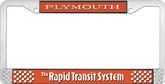 Tor Red Plymouth Rapid Transit System License Plate Frame